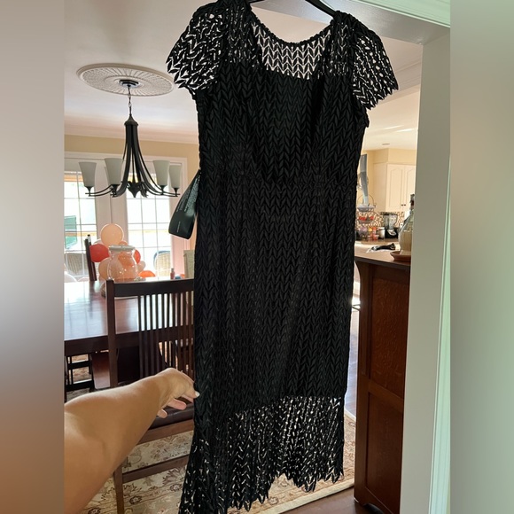 Fancy Black MIDI Dress - Picture 1 of 12